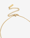 Cadena Corta con Dije Metal Collar Acero Inicial P - Dorado