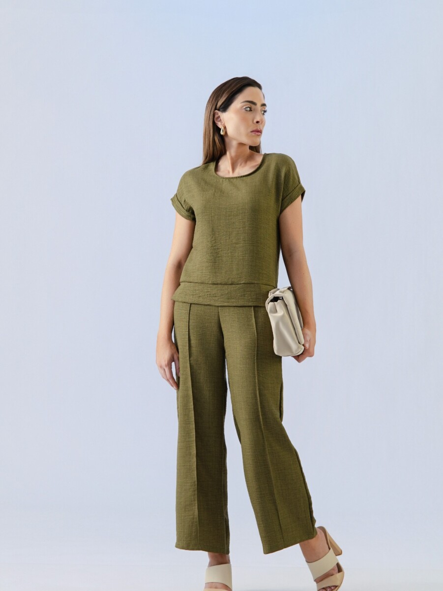 Pantalón Recto. - Negro 