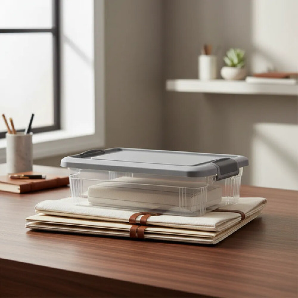Caja organizadora 2.5L 29.8x19.8x7.8 cm QLUX IDEAS Caja organizadora 2.5L 29.8x19.8x7.8 cm QLUX IDEAS
