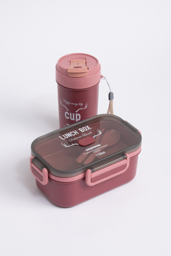Set lunchera con vaso Bordo