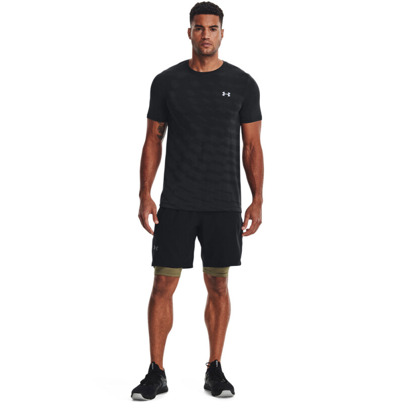 UA Vanish Woven 8in Shorts-BLU BLK-001