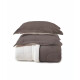 Acolchado Terciopelo y KARSTEN c/porta Almohada KING Suri Gris Oscuro