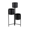MACETERO METAL NEGRO TRIPLE Unica