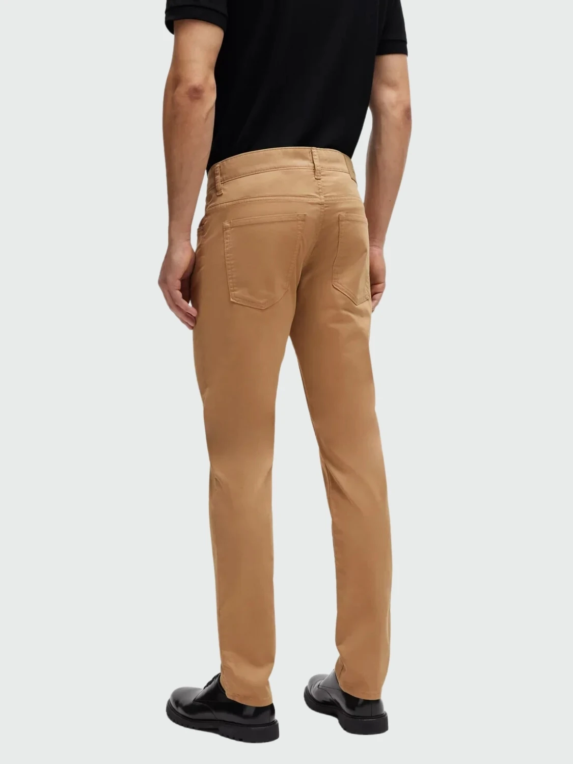 BOSS - Pantalón slim fit en denim elastizado con satinado ligero, DELAWARE Beige