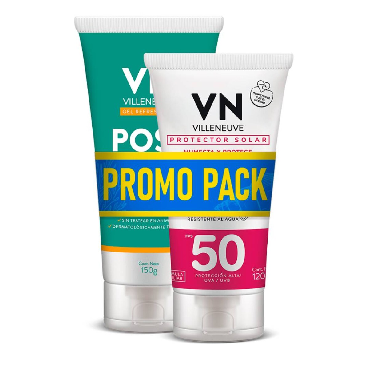 Protector Solar Villeneuve Fps50 120Ml + Gel Post 150Gr - Pack 