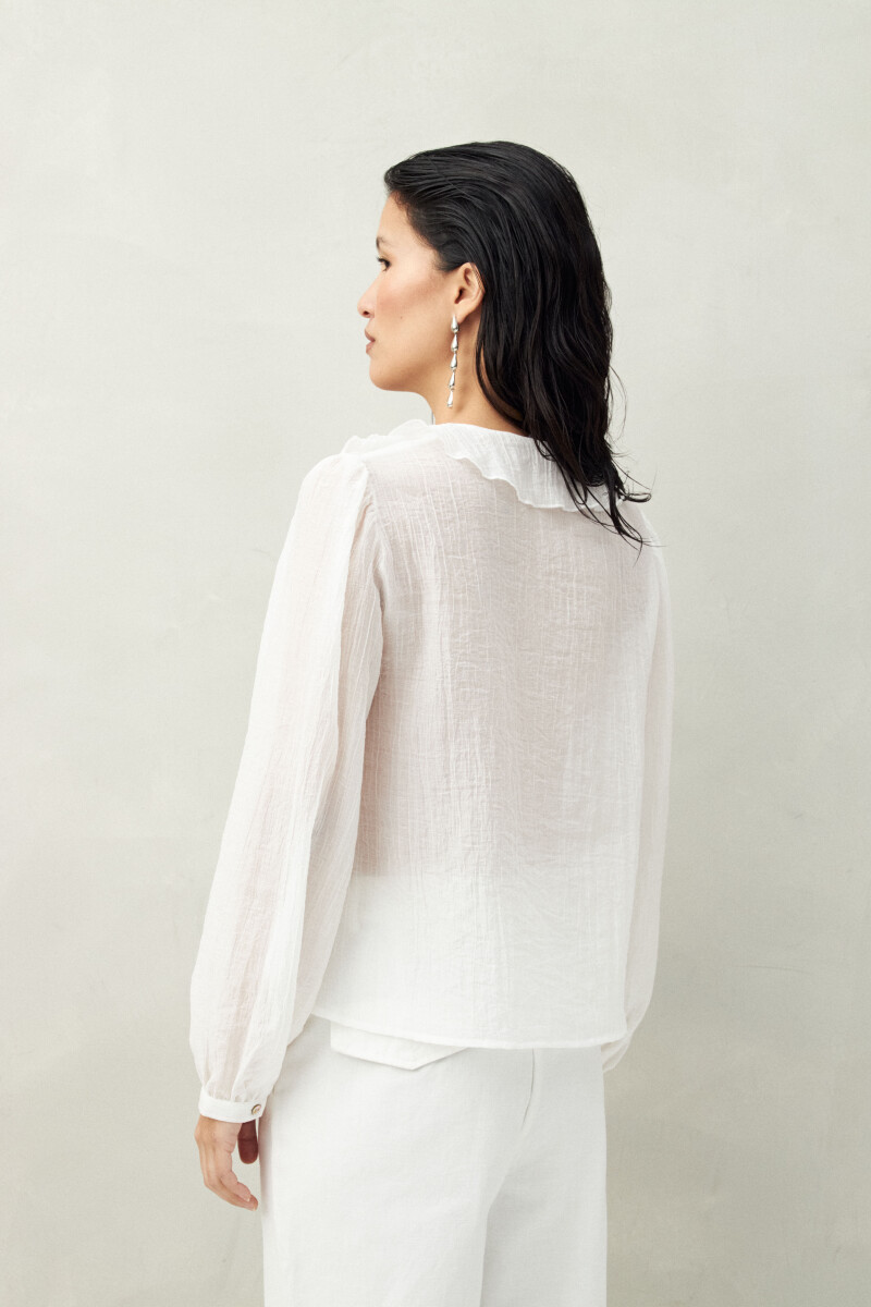 CAMISA FLORICA Blanco