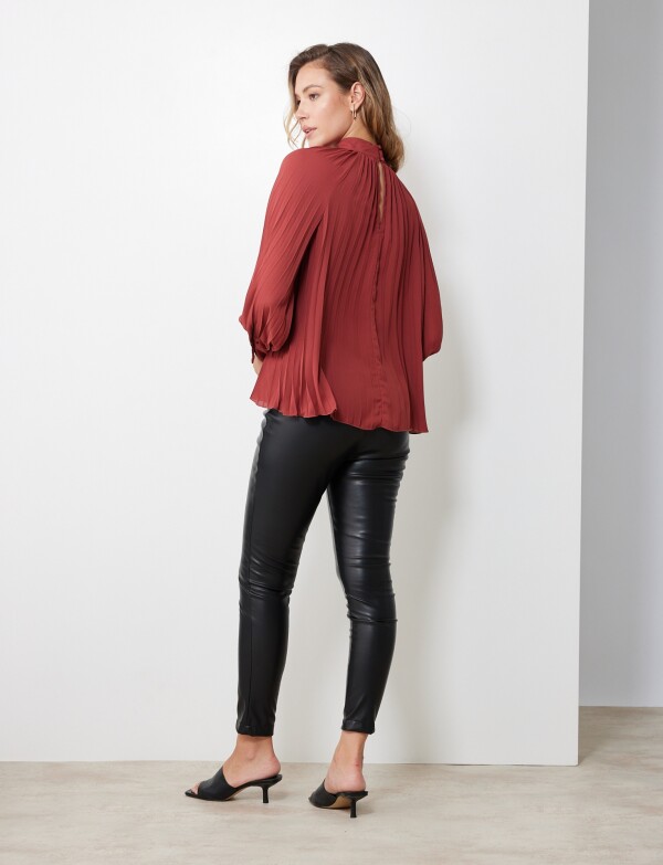 Blusa Plisada BORDEAUX