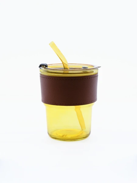 VASO AMBAR CON PU AMARILLO