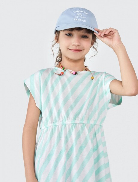 VESTIDO CORTO INFANTIL ESTAMPADO VESTIDO INFANTIL CON RAYAS