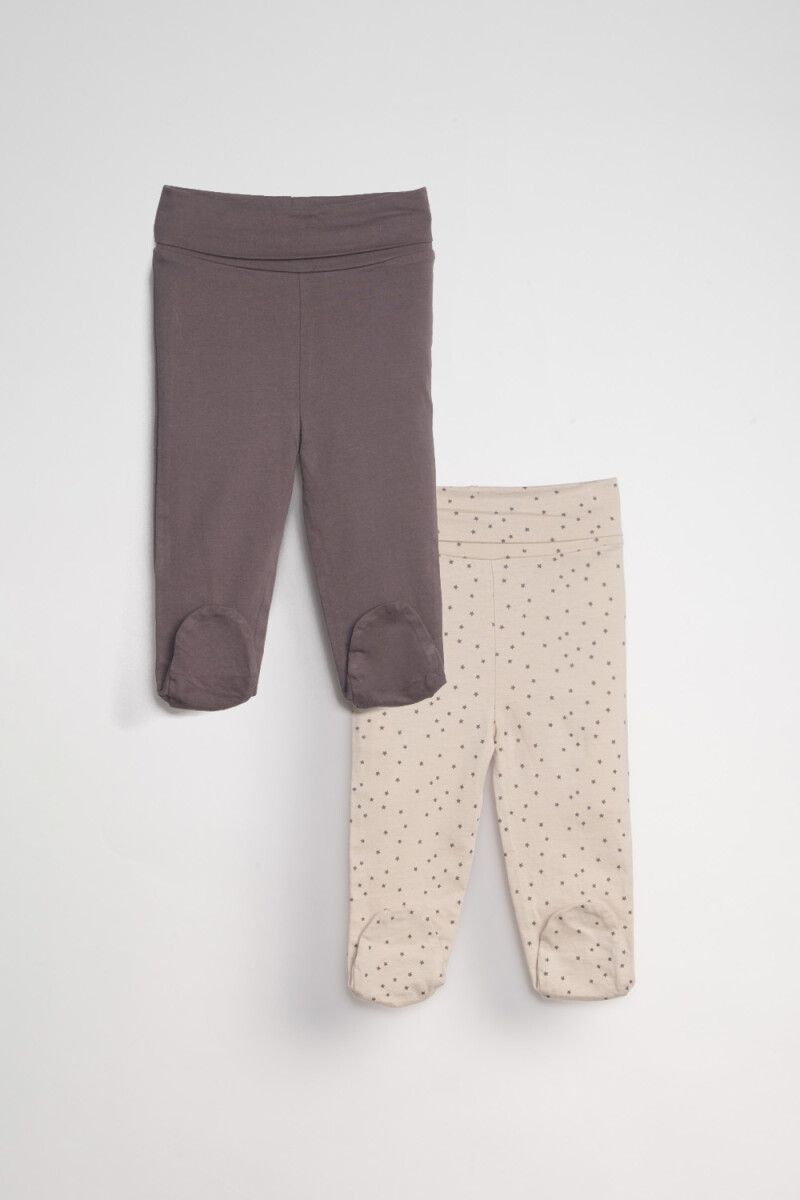 Pack x2 pelele Estrellas Beige