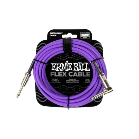 Cable Guitarra Ernie Ball Flex Straight/angle 5mts Violeta