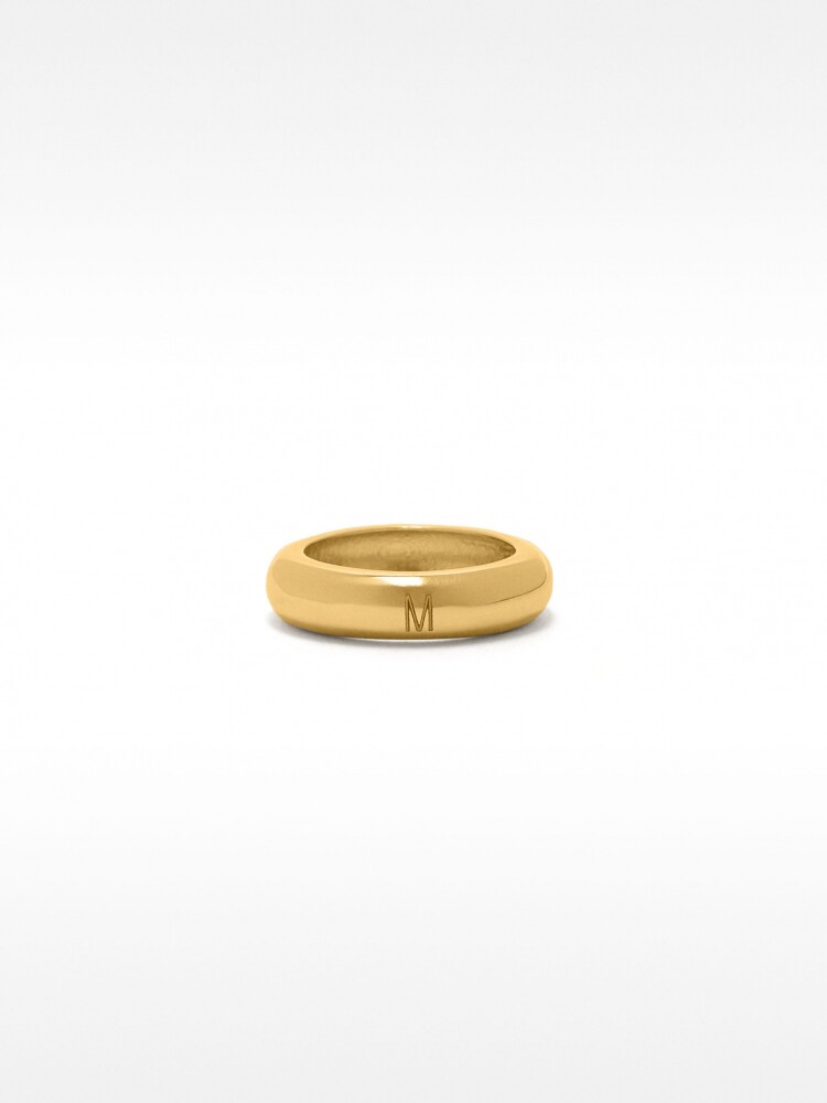 Anillo Redondeado Para Meñique - Plata De Ley 925 dorado