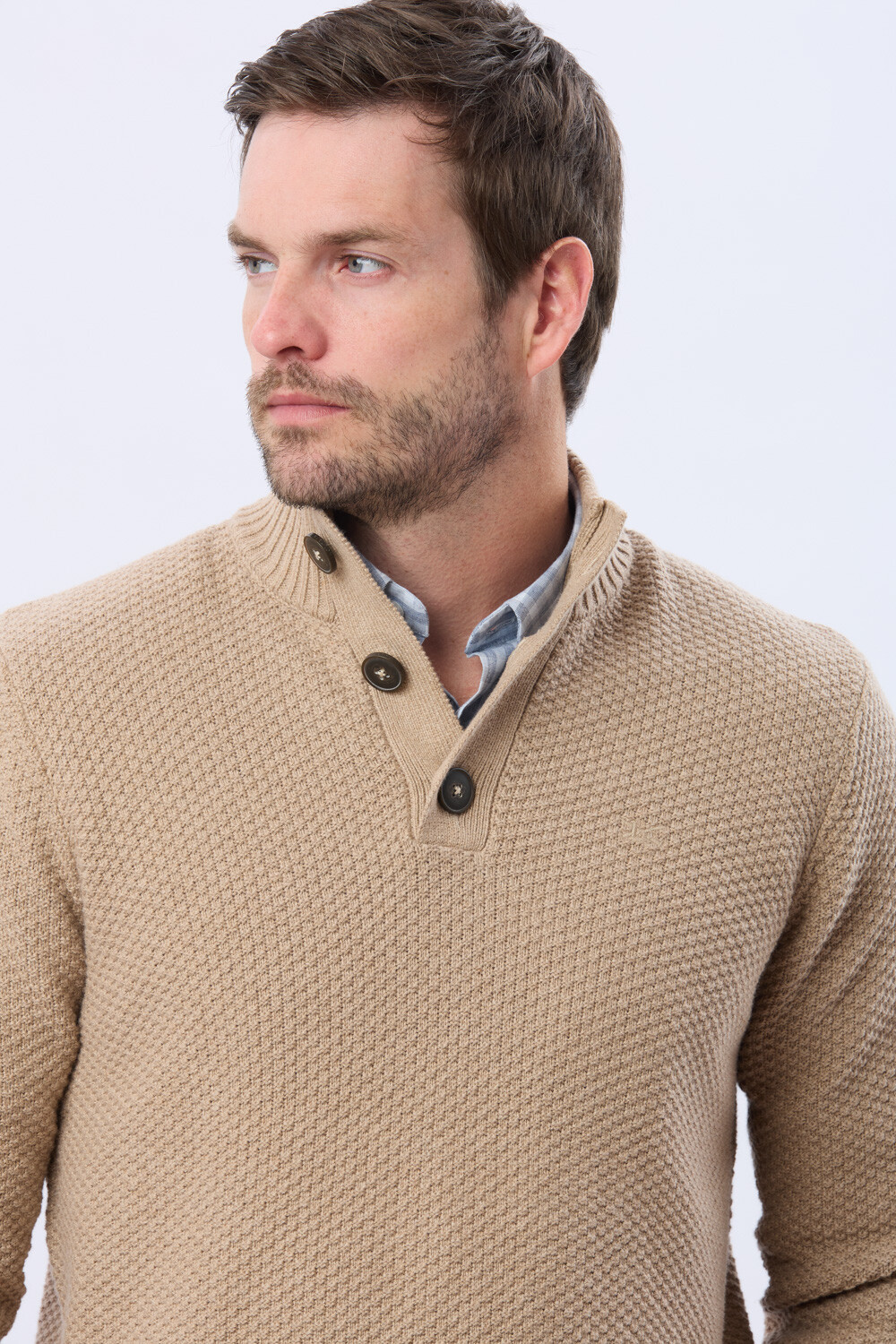 BUZO TEJIDO TEXTURADO Beige