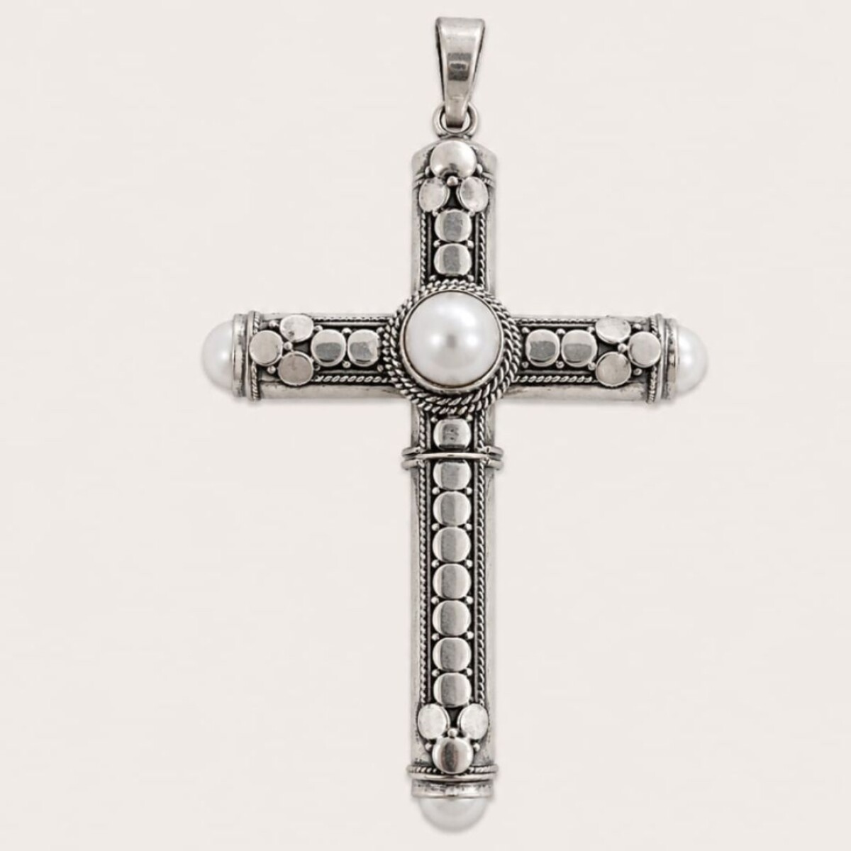 Dije Cruz Pearl - Plata 925 