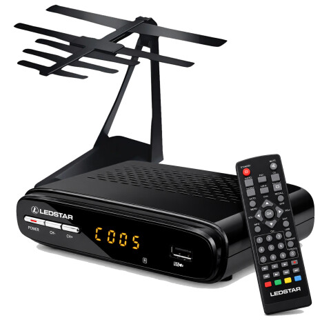 Sintonizador De Tv Digital Ledstar Ltv-view + Antena Ltv-006 PK SINTONIZADOR + ANTENA LTV-006