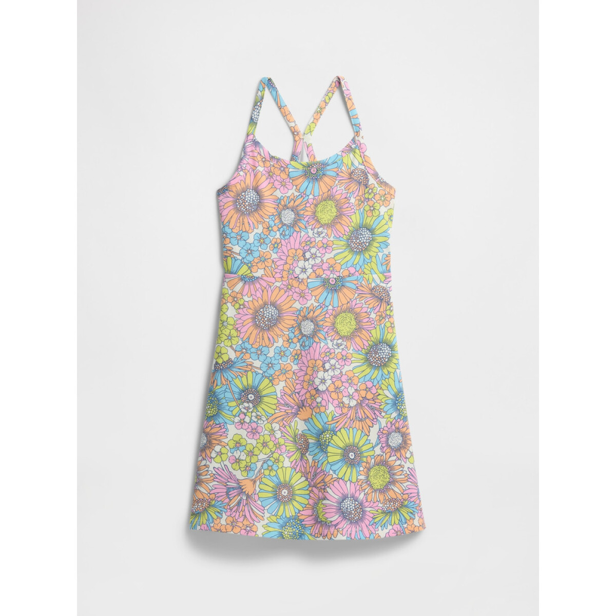 V-OPP EASY KNIT DRESS - FLORAL MIX PRINT 