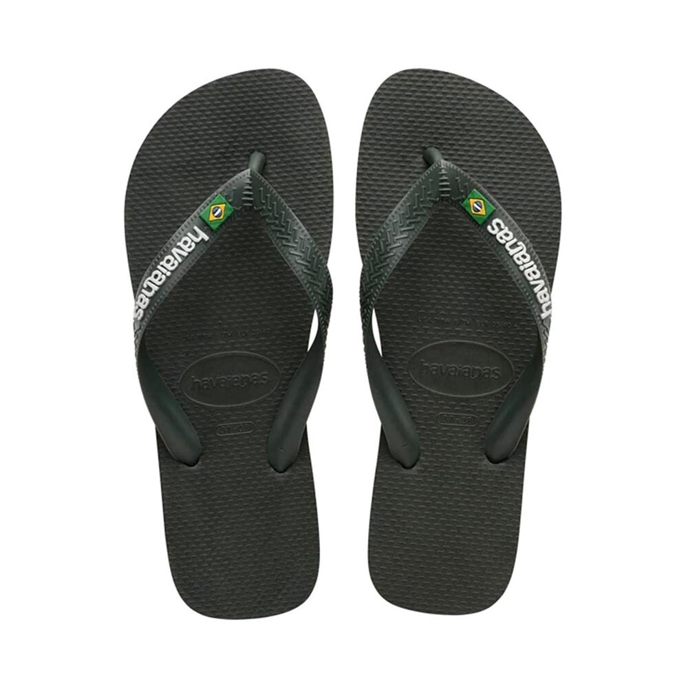 Sandalias Havaianas Brasil Logo Hombre Verde Oliva/Verde Oliva