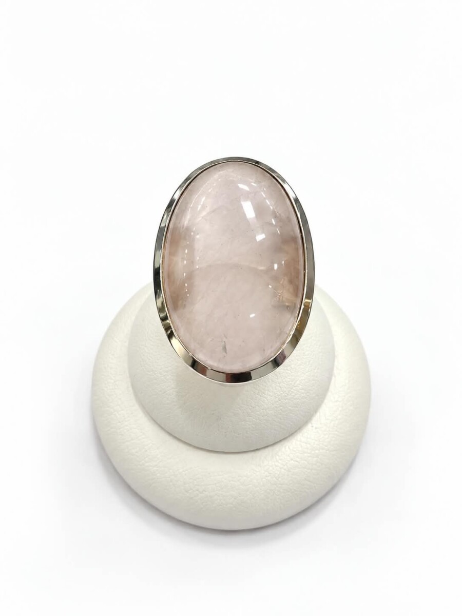 Anillo con cuarzo rosa 
