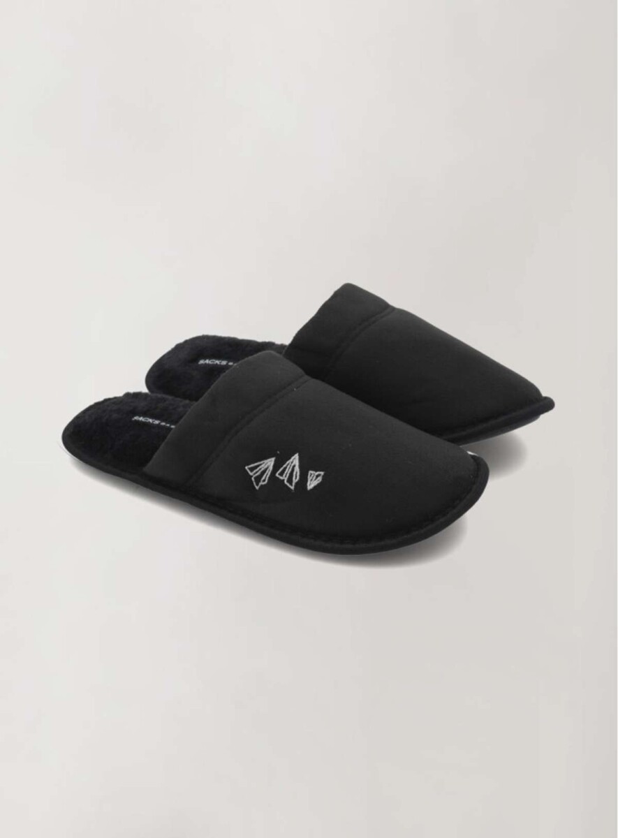 Pantufla plane - Negro 