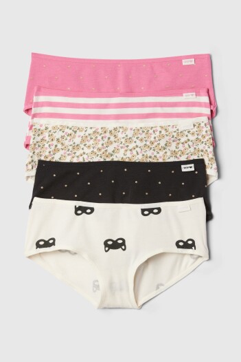 Bombacha Pack X5 Niña Cat Print