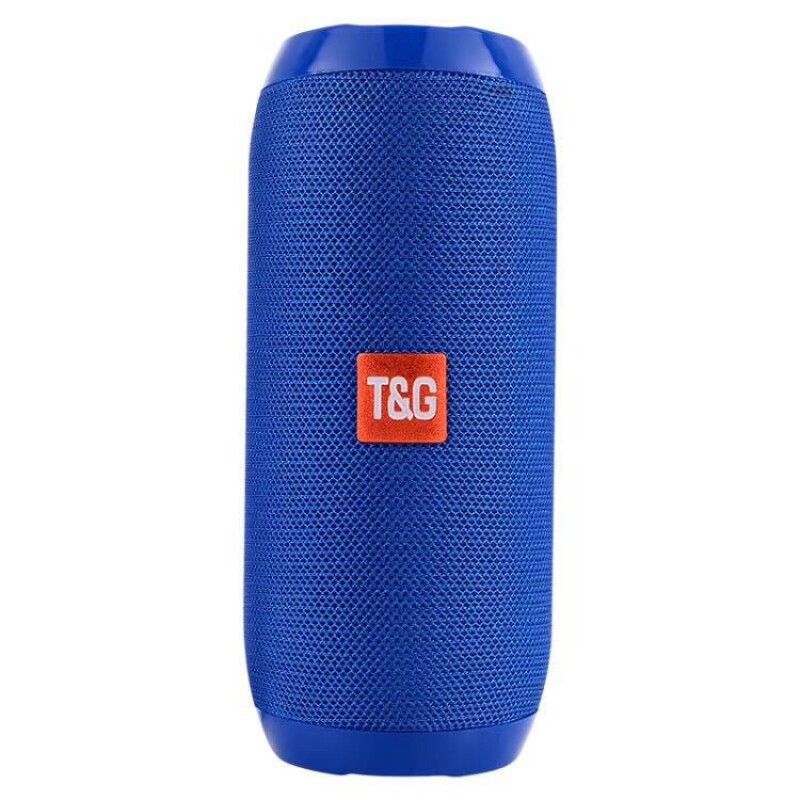 Parlante portátil bluetooth TG117 clindro vertical azul Parlante portátil bluetooth TG117 clindro vertical azul