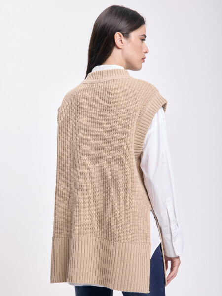 Chaleco punto Taupe