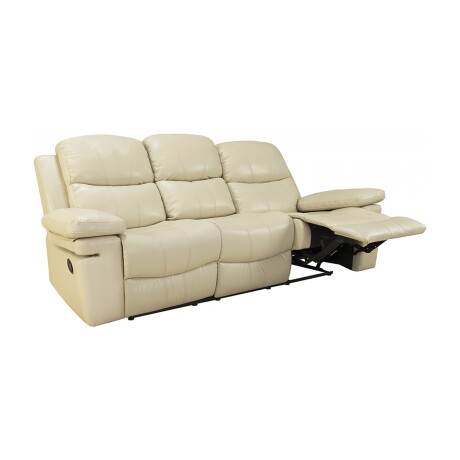 SILLÓN RECLINABLE 3 CUERPOS PU NATURAL-BEIGE MR2138 CREAM