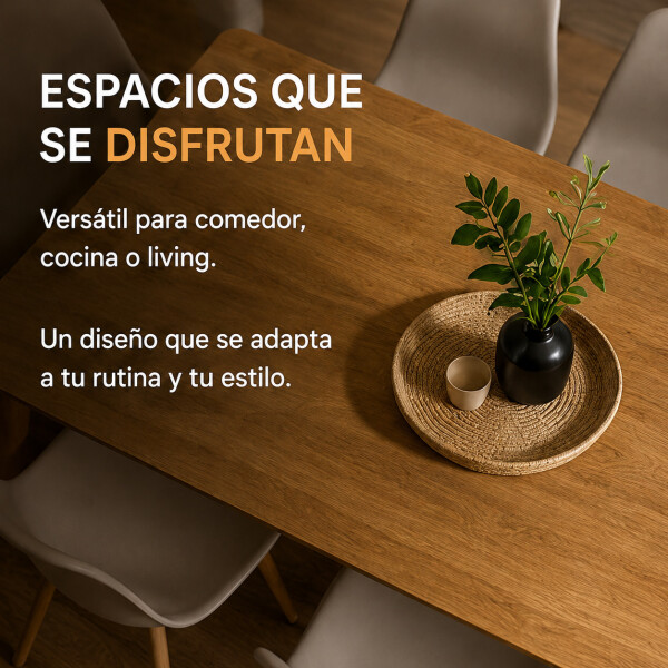 Mesa Comedor Combohome Eames Margot Rectangular 120 X 80cm Marrón 1