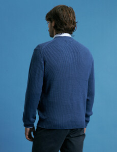 470453 CARDIGAN HARRY Azul Piedra Melange