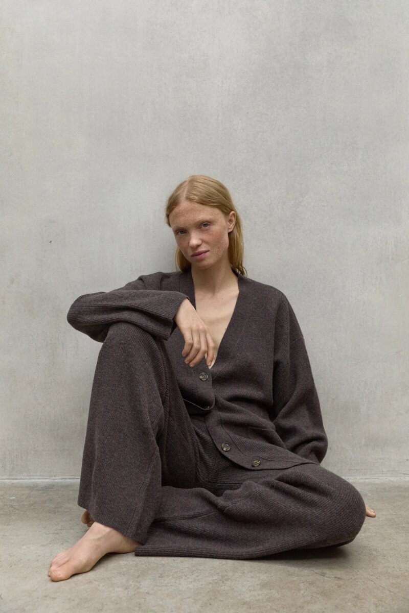 CARDIGAN NIMAL Marron