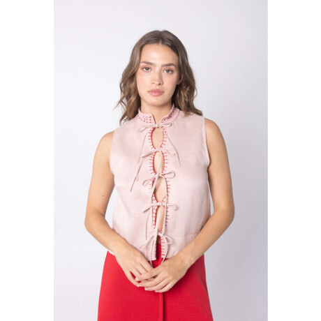 Top Multi Linen Rosado