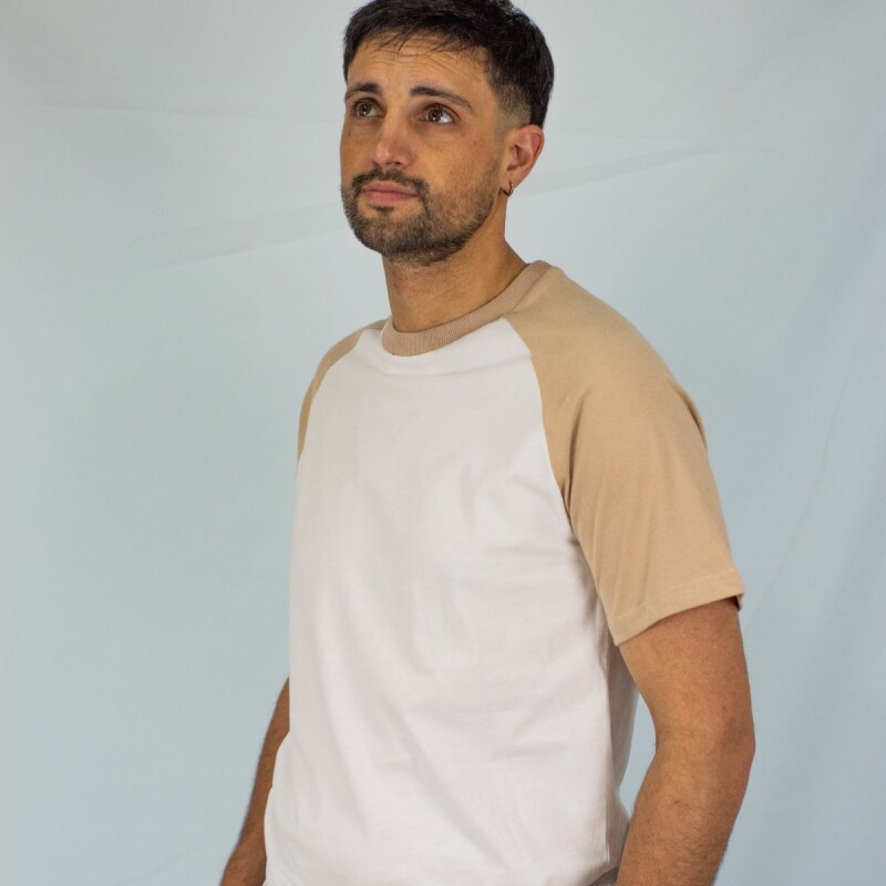 Remera Combinada Summer Beige