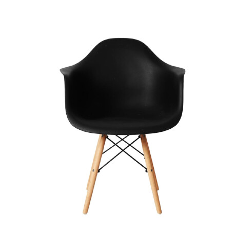 SILLA DE COMEDOR EAMES CON APOYABRAZO Silla Eames Negra con Posabrazos