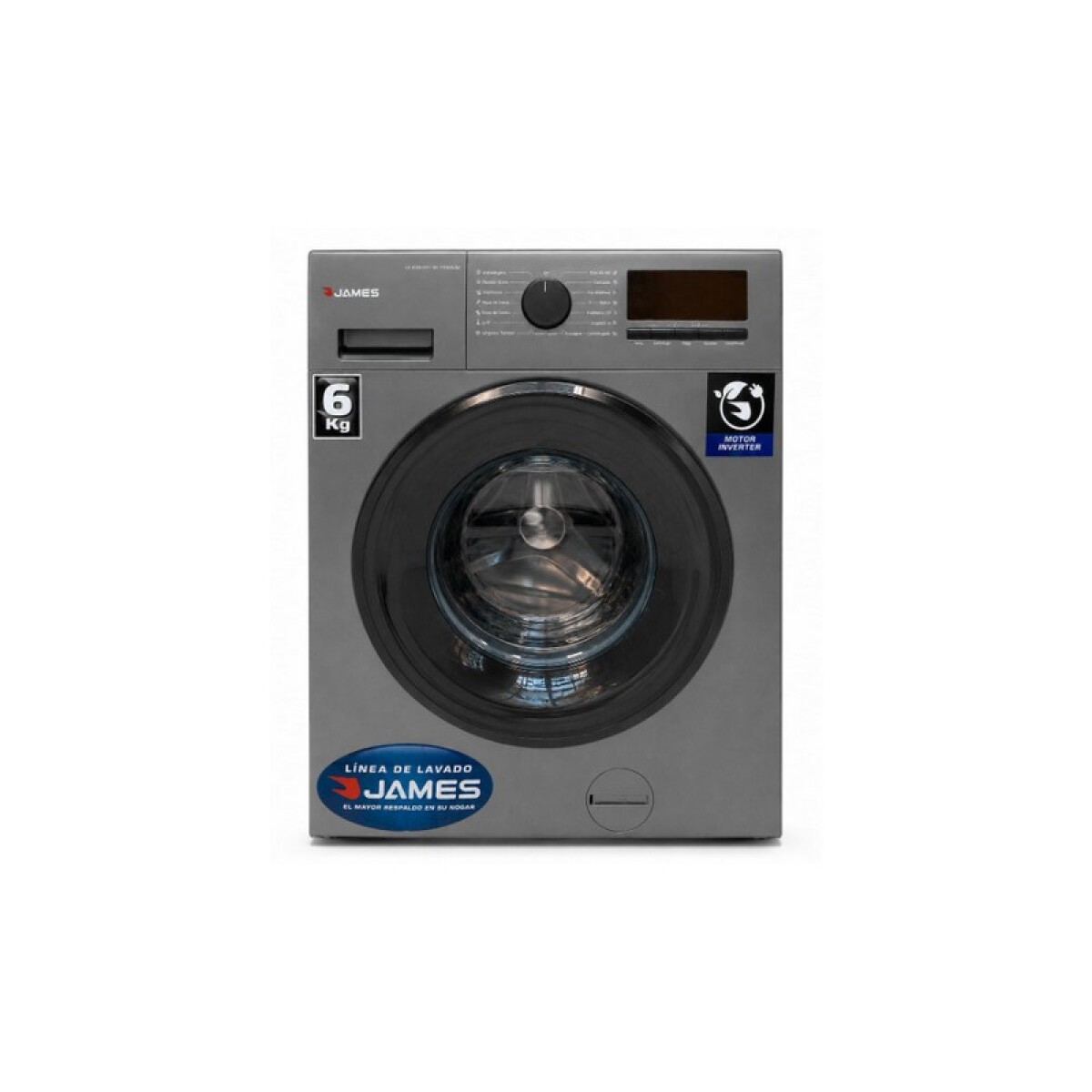 LAVARROPAS JAMES 6 KG GRIS INVERTER 