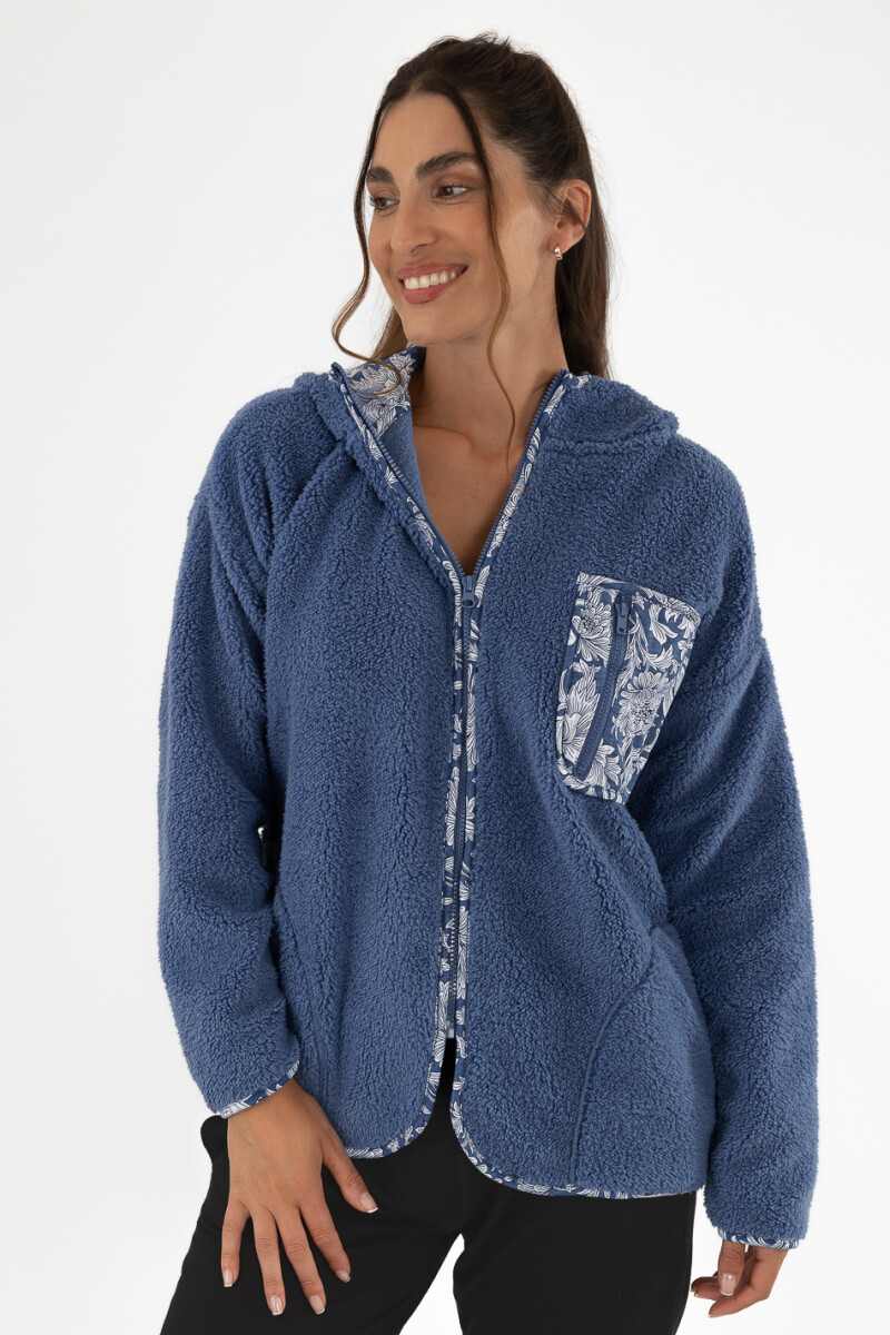 Campera secret Azul piedra