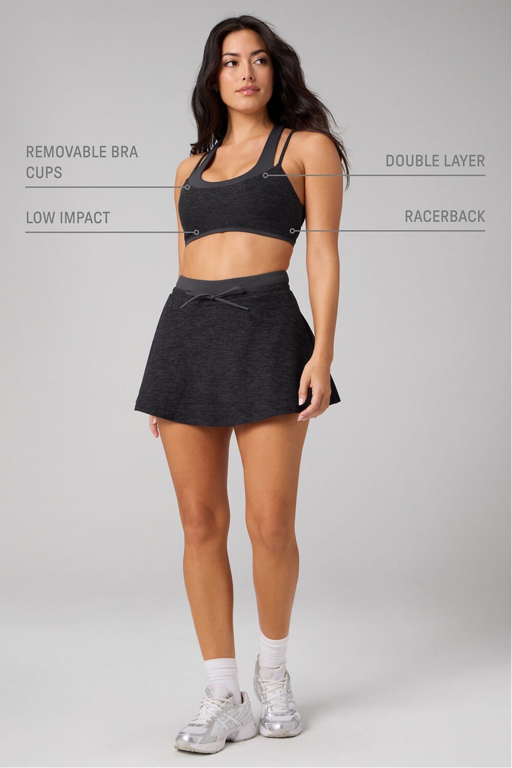 Bra Heatherflex Principal Low Impact Bra Mujer Raincloud Heather/Midnight