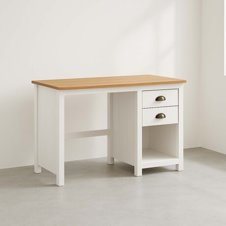 ESCRITORIO 2 CAJONES MADERA BLANCO TOPAZIO