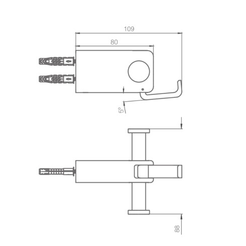 PERCHA DOBLE METAL BAI ACCESORIOS DE BAÑO CROMO