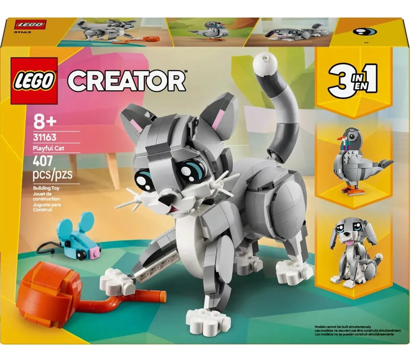 Lego Creator 3en1 Gato juguetón 31163 