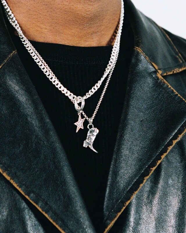 Twojeys Collar Boot Doble Cadena Plata 925 Twojeys Collar Boot Doble Cadena Plata 925