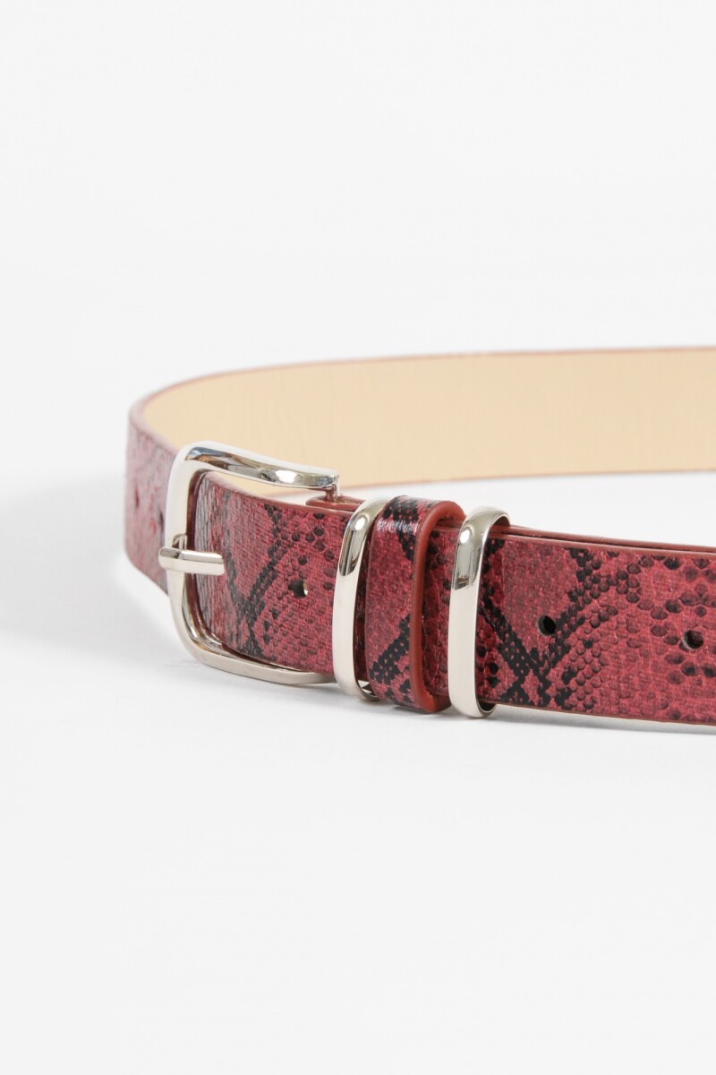 Cinturón snake bordo