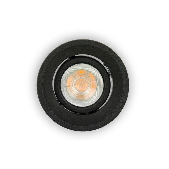 Downlight redondo VERFA móvil negro GU10 Ø86mm MN3021