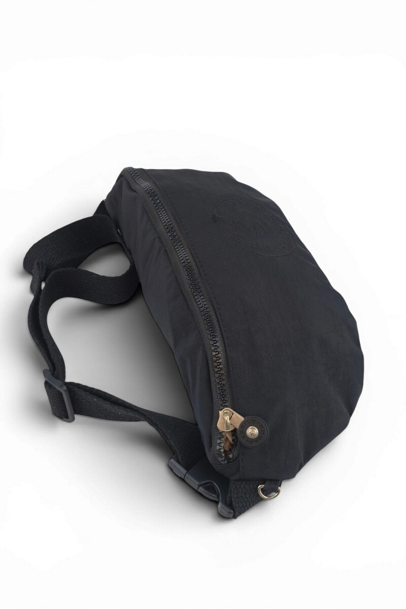 Riñonera Premium de Tafeta Amasada Negro