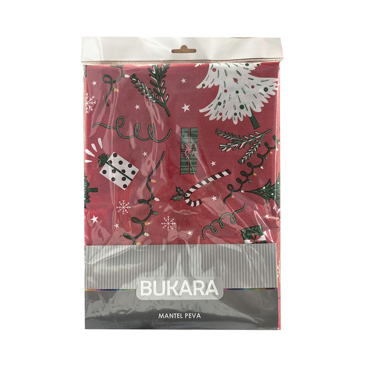 Mantel Rectangular Bukara Peva 140 x 210 cm - Navidad Árbol Rojo 