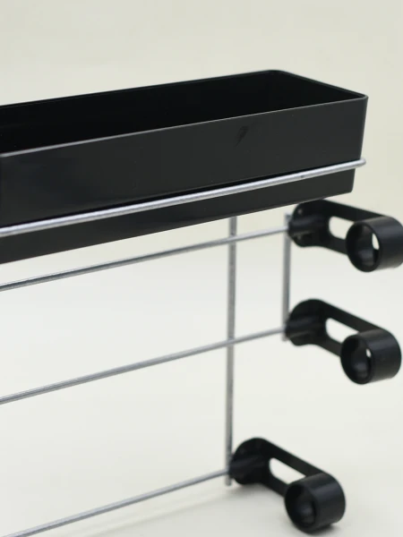 ORGANIZADOR COCINA CON PORTA CONDIMENTOS NEGRO