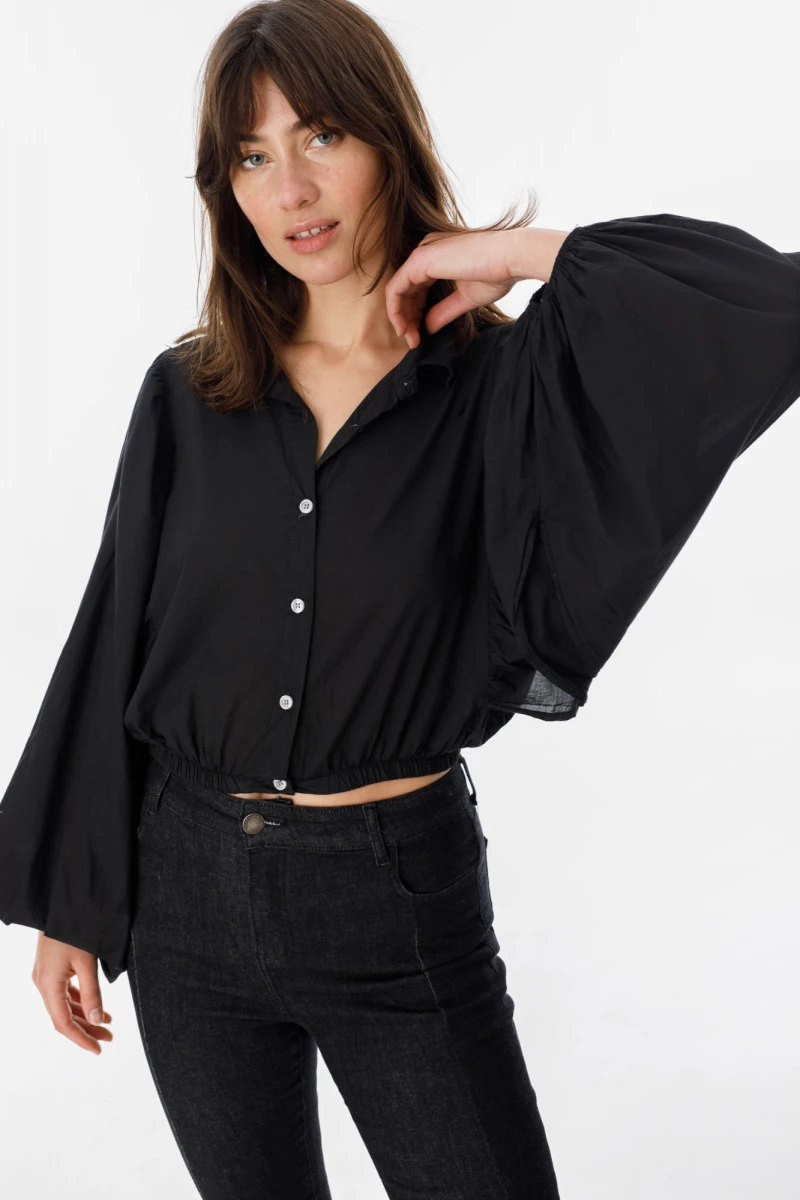 Camisa Magnolia negro talle unico