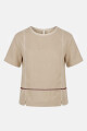 BLUSA LINO CRUZ BEIGE