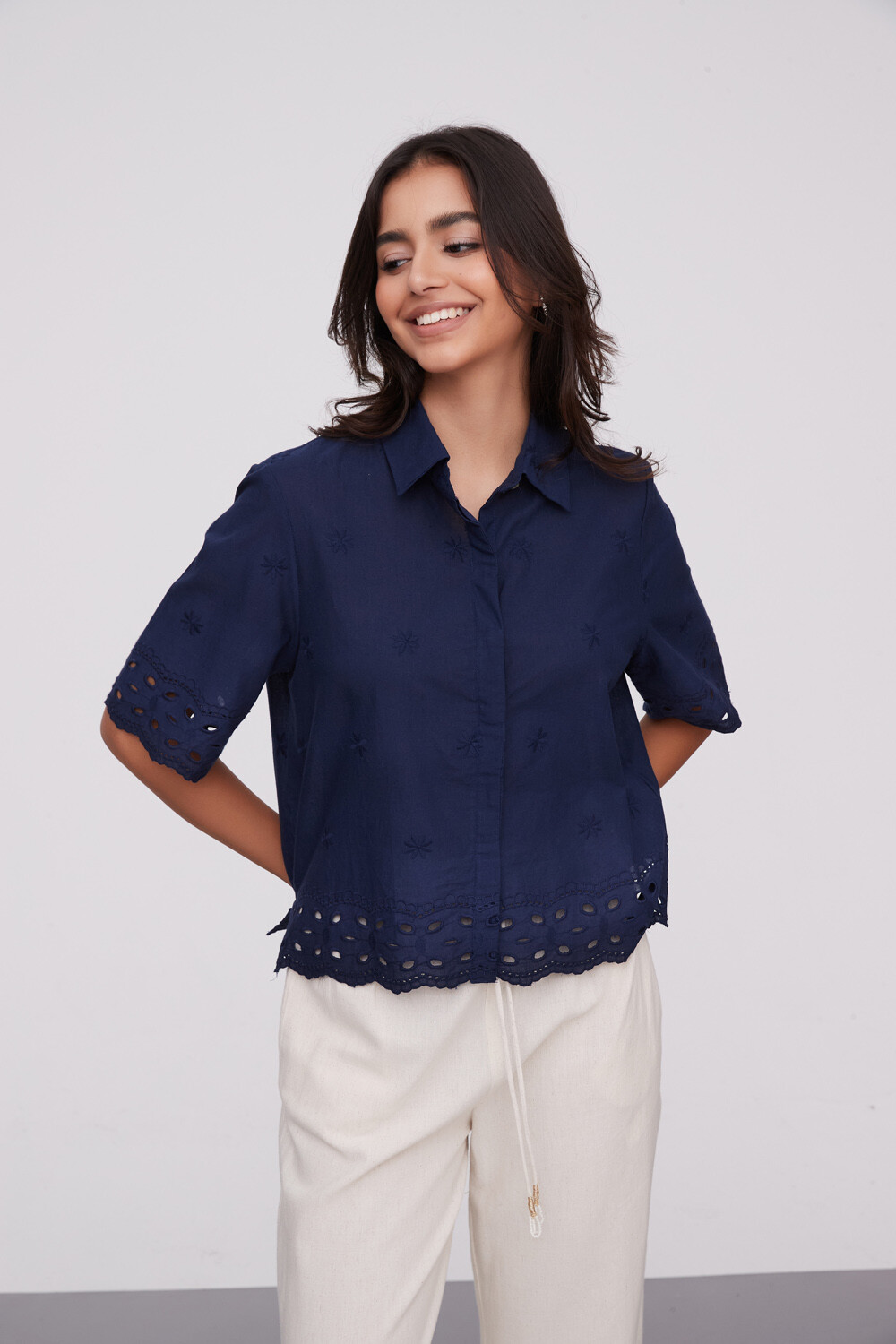 Camisa Niula Azul Marino