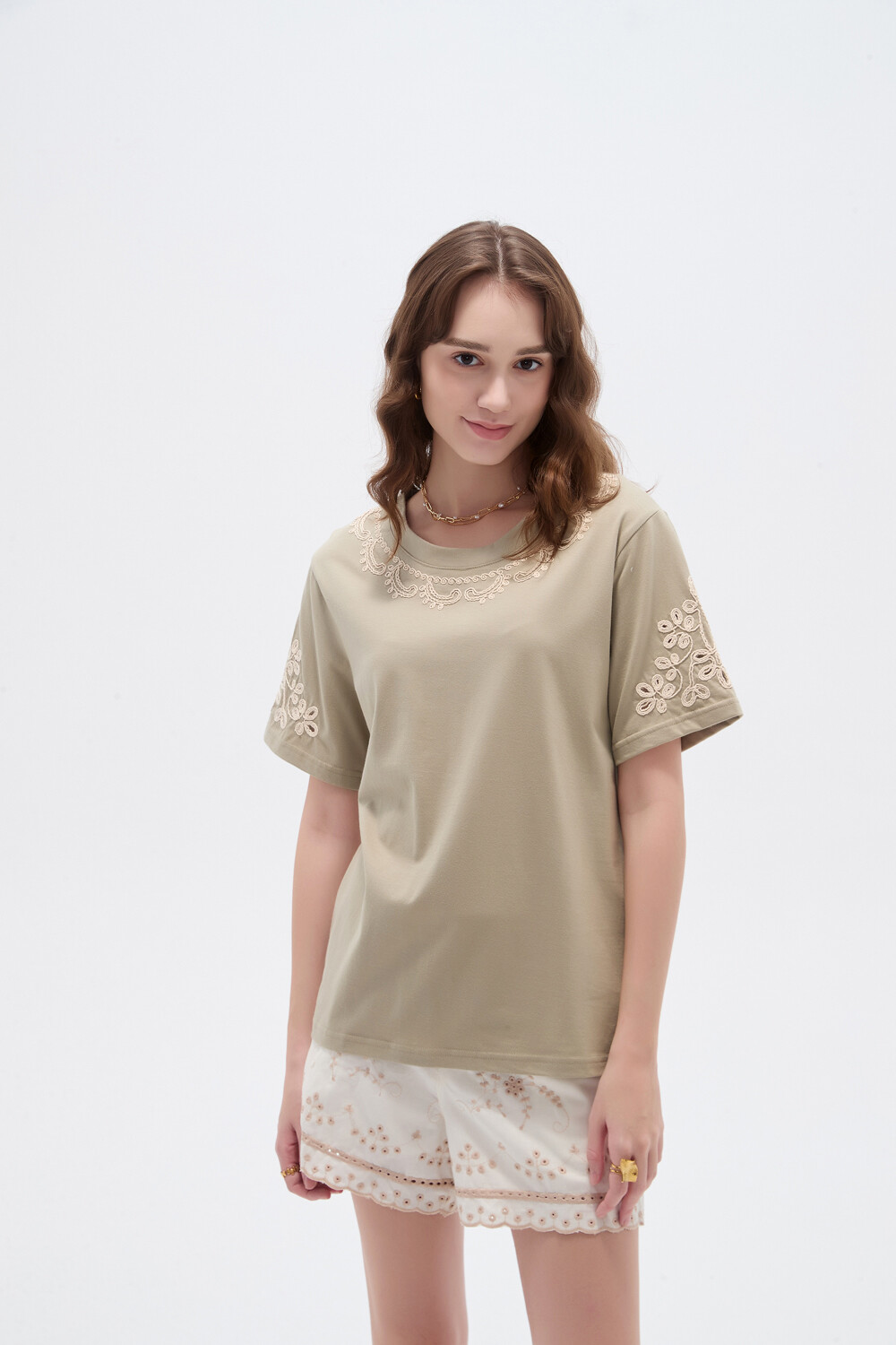 Remera Surnel Verde Grisaceo