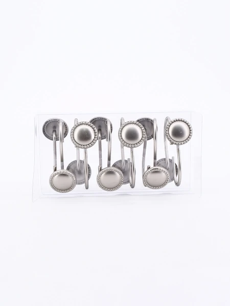 GANCHOS CORTINA METALICOS PLATEADO